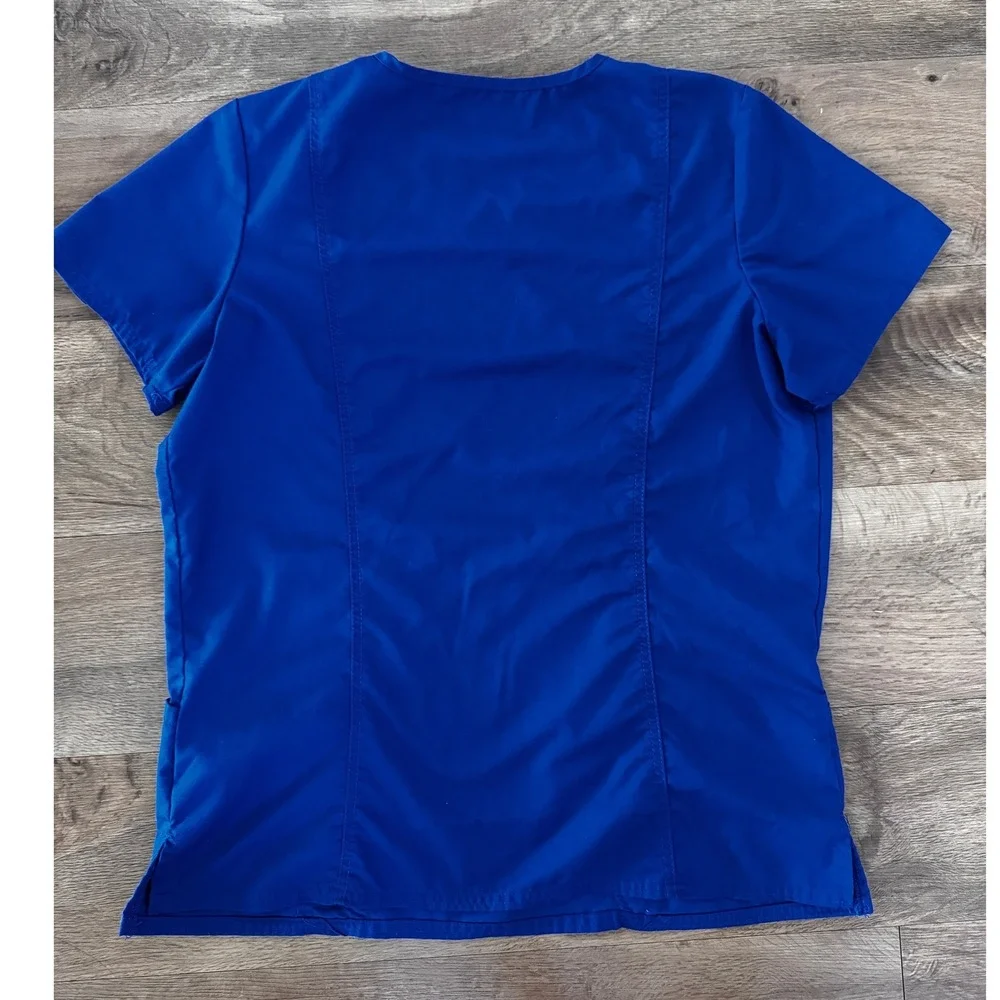 Cherokee Workwear Revolution‎ Royal Blue V-Neck Scrub Top Womens Large L WW620